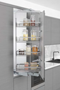 6 Basket Turning Pullout Pantry with Door Attachment