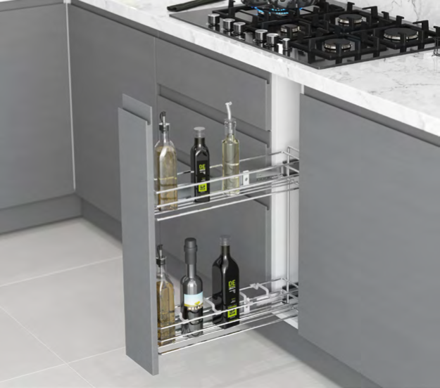 Soft Close Two-tier Base Organizer With Door Attachment