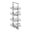 4 Baskets Sliding Pantry Organizer with Door Attachment