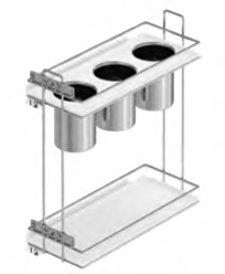 Side and Bottom Mount Base Utensil Organizer Pullout